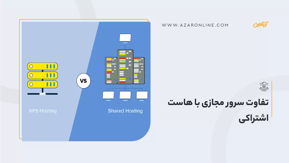 تفاوت سرور مجازی با هاست اشتراکی