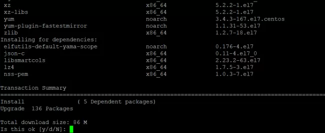 شروع بروزرسانی سیستم‌عامل سنت‌اواس (CentOS)