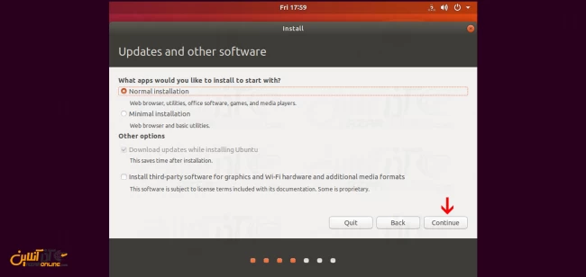انتخاب نوع نصب ابونتو 18