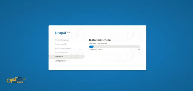 آموزش نصب دروپال در لوکال هاست - پیشرفت نصب